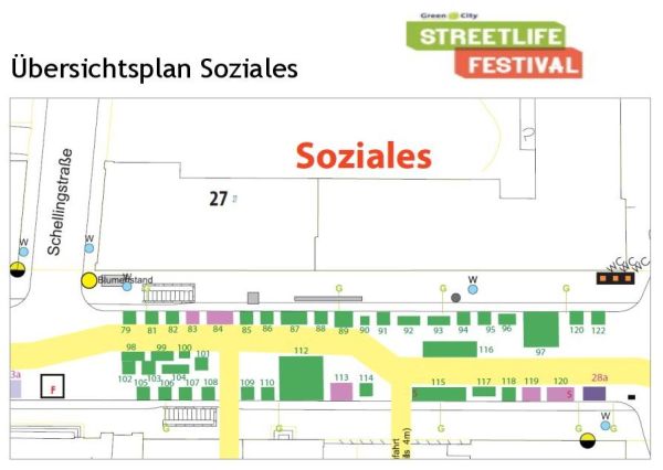 Streetlife-Festival München Odeonsplatz-Ludwigstraße-Leopoldstraße, Lageplan