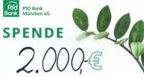 PSD-Bank-München, Spendenscheck