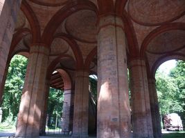 Arkaden-Gewölbe Alter Münchner Südfriedhof zwischen neuem und alten Teil, Durchgang, näheres siehe Wikipedia